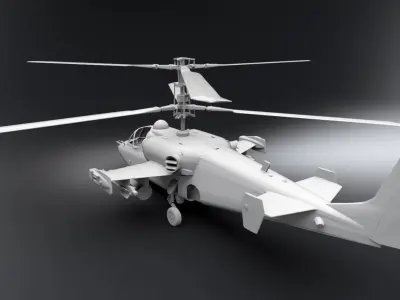 Kamov Ka 52 Scale model 3D print model