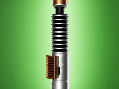 Luke Skywalker Green Lightsaber Low-poly 3D model