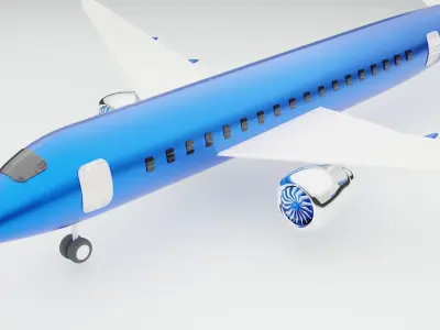 Plane  787 Free low-poly 3D model