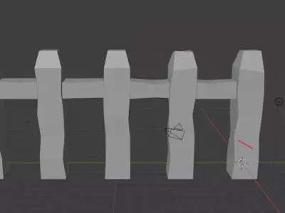 raggedy fence Free 3D model