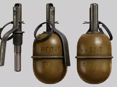 Grenade RGD-5  Low-poly 3D model