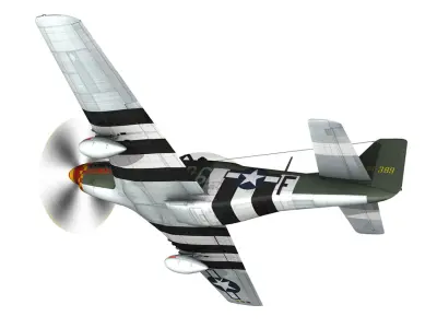 North American P-51D Mustang - Speedball Alice 3D model