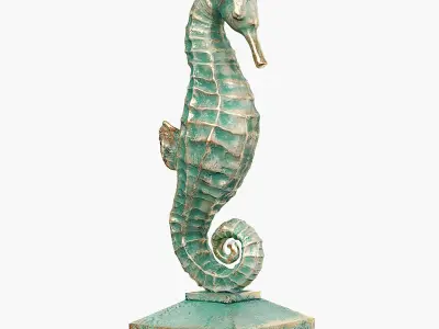 Sculptures of sea statuettes 01 3D model