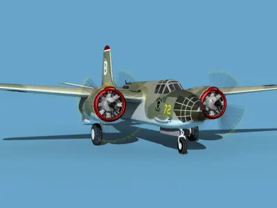 Douglas A-20A Havoc V04 3D model