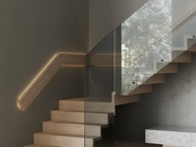 Modern Stairs Free 3D model