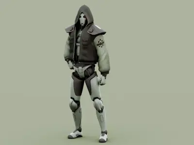 CYBORGTOPIA B-29  Rigged for Unreal Engine - Unity - MIXAMO 3D model