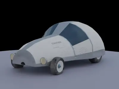 Space Car Low Poly PBR Game Series 1 Free low-poly 3D model