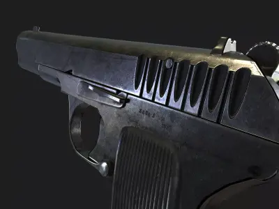 TT Pistol Low-poly 3D model
