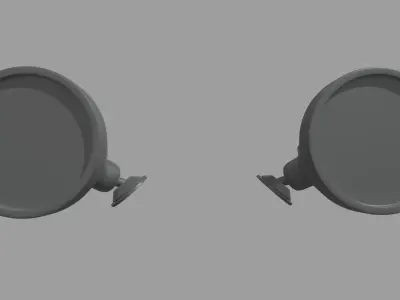 Car Mirror 030 Low-poly 3D model