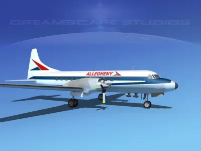 Convair CV-580 Allegheny 3D model