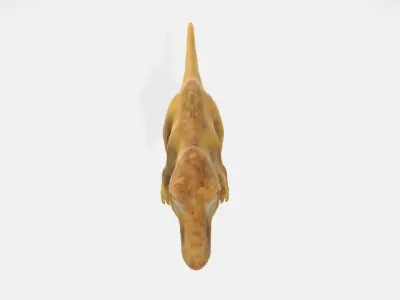 Gold t-rex nicklace 3D print model