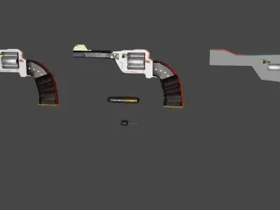 Medieval Gun Low-poly 3D model
