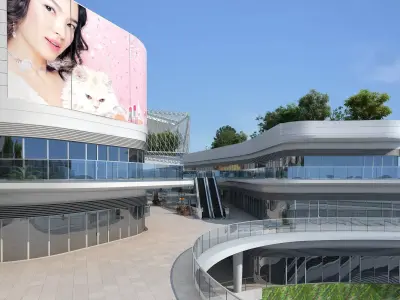 Shopping Plaza 01 3D model