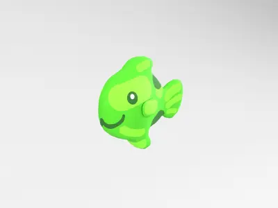 Gummi fish v1 001 Low-poly 3D model
