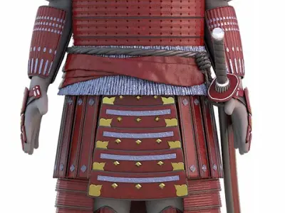 Samurai armor 3D model get