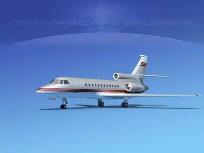 Dassault Falcon 900 V04 3D model