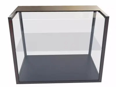 Glass Display Cabinet  Free low-poly 3D model