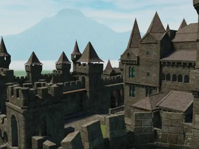 Medieval Castle V 2 Low-poly 3D model