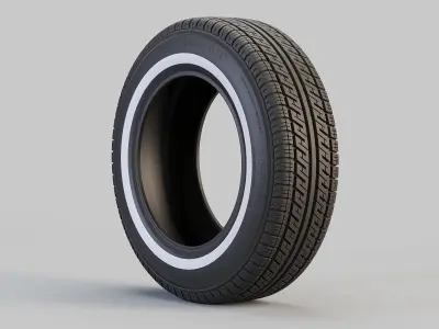 Classic Car Tyre 3D model