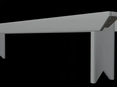 Wooden Vintage Bench Free low-poly 3D model