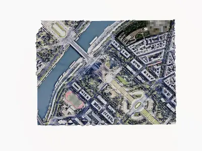 Eiffel Tower Low-poly 3D model