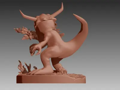 Greymon Digimon 3D print OBJ STL 3D print model
