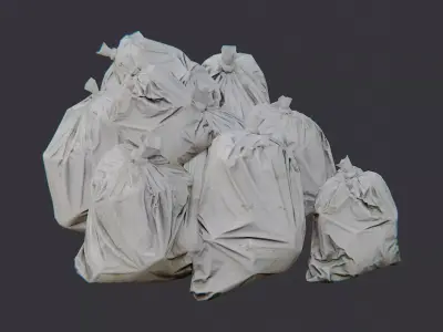 Hazmat Bag Military Prop for Film and VFX Low-poly 3D model