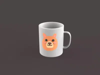 Animal Bear Shaped Drinking Cup Free low-poly 3D model