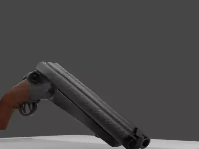 Shotgun M14 3d Model Free low-poly 3D model