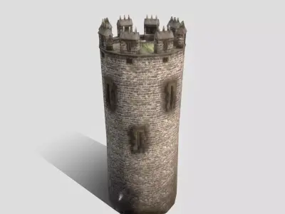 Conwy Castle South Tower Low-poly 3D model