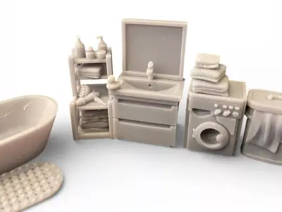Modern Bathroom 3D print model