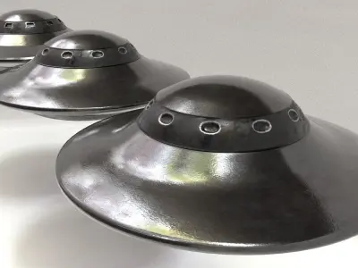 Alien Spaceship Low-poly 3D model