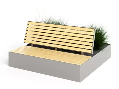 wood Thermo- bench 3D model