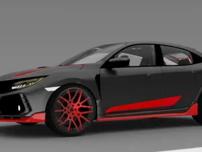 Honda Civic Modified Free 3D model
