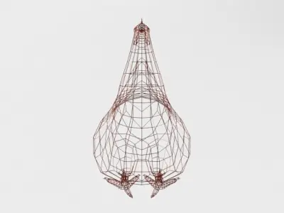 Chicken rooster Low-poly 3D model