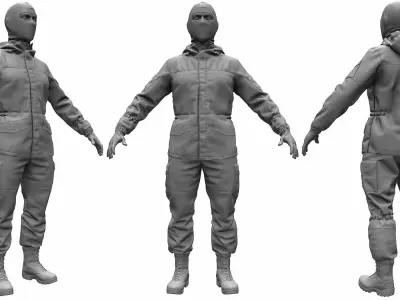 Russian Military Uniform Gorka High Poly 3D model