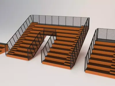 Arena Bleachers 3D model