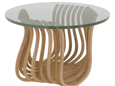 Coffee table Low-poly 3D model 16