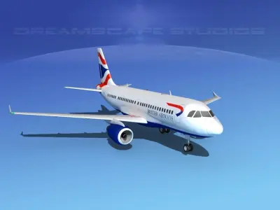 Airbus A319 British Airways 3D model