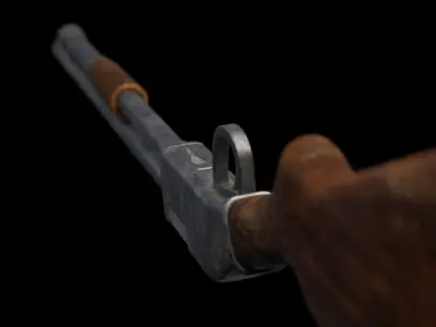 Shotgun Whinchester 1200 defender Low-poly 3D model