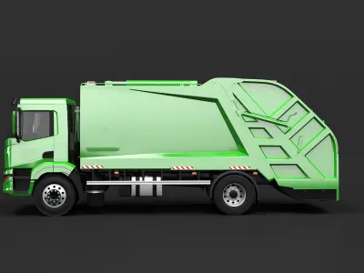 Generic EU Gargabe Truck 3D model purchase
