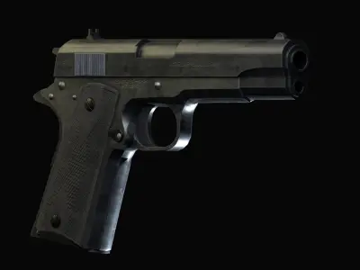 Clt-1911 WW2 Realistic sidearm Low-poly 3D model