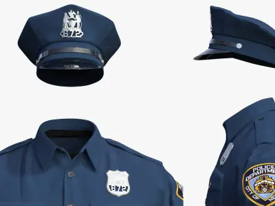 NYPD Police Officer Uniform 3D model