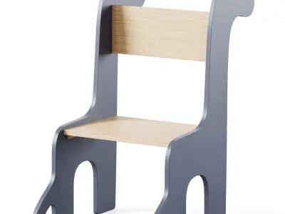 Table and Children Animal Chairs by THE HOME DECO FACTORY 3D model