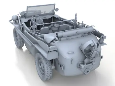 Volkswagen Typ 166 - Schwimmwagen 3D model