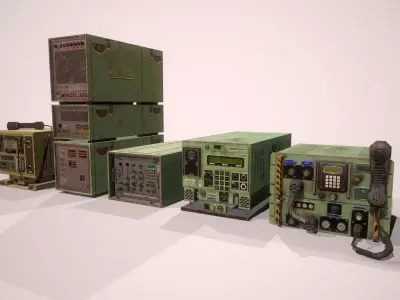 Radio engineering Low-poly 3D model