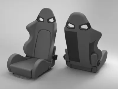 Bride style sparco race car seat Free 3D model