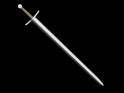 Simple Sword Set Low-poly 3D model