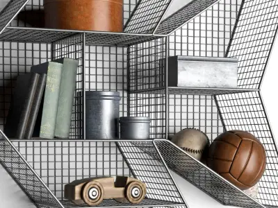 SHELF JET ZINC Low-poly 3D model