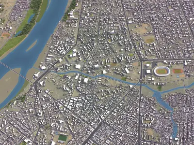 Niamey - 3D City Low-poly 3D model